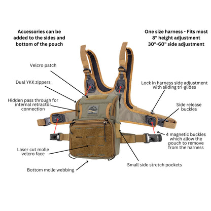 Striver Streamline Series Quick Release Fishing Chest Pack